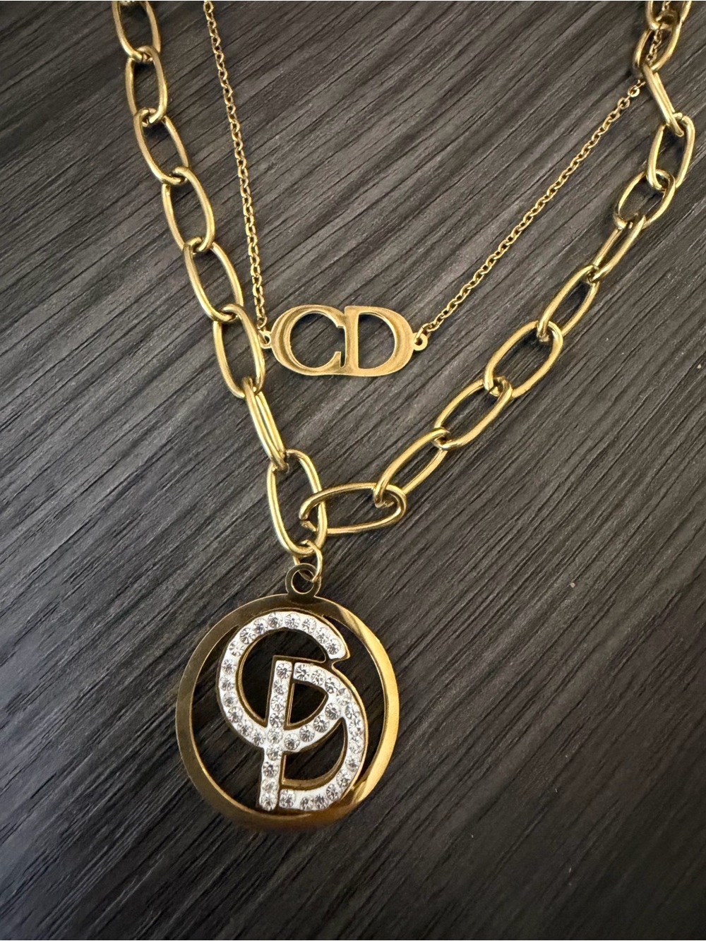 Stainless steel Crystal Pendant Necklace - Designer Inspired - Picture 6 of 9